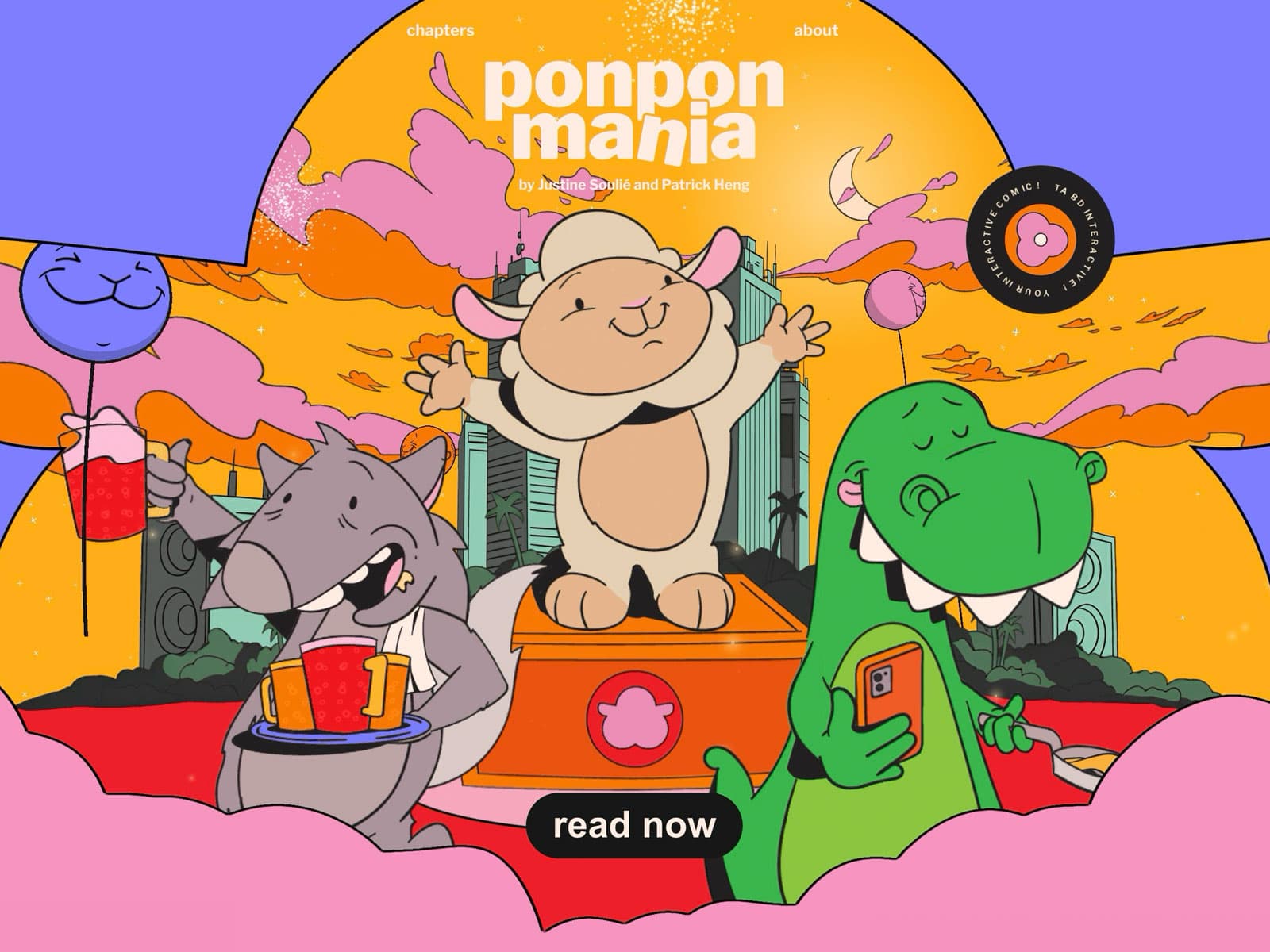 Ponpon Mania: A comic that breathes Through web interaction
